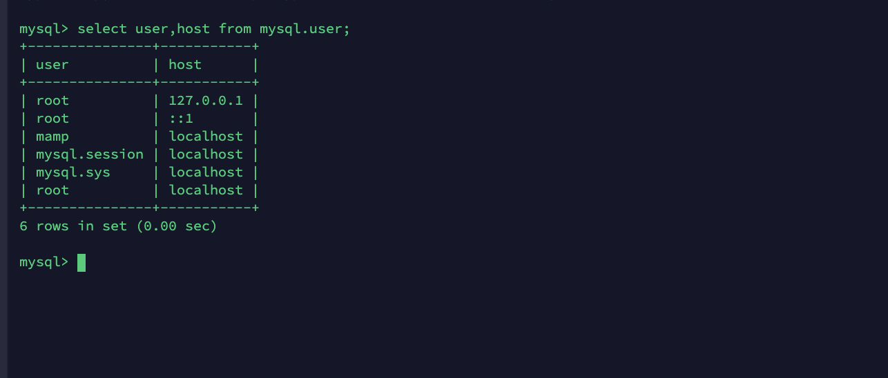 Mysql创建用户&&赋予权限